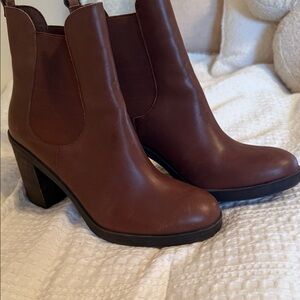 Brown Leather Ankle Boots